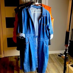 Denim long light jacket